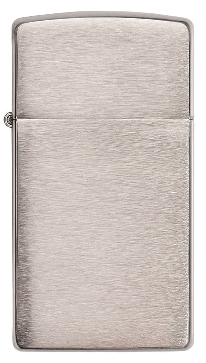 Front view of the Brushed Chrome Finish with Slim Case