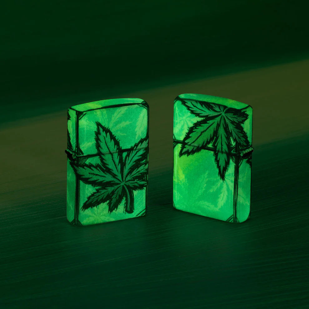 Encendedor Zippo Hojas Cannabis 540 Grados Cod 46253