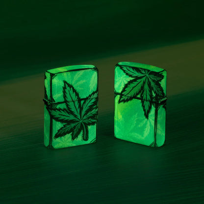 Encendedor Zippo Hojas Cannabis 540 Grados Cod 46253