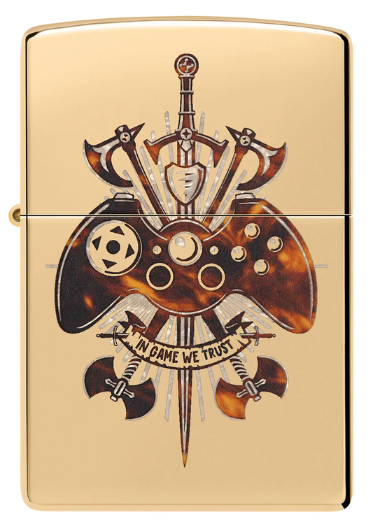 Encendedor Zippo Dorado Gamer Espadas 46141