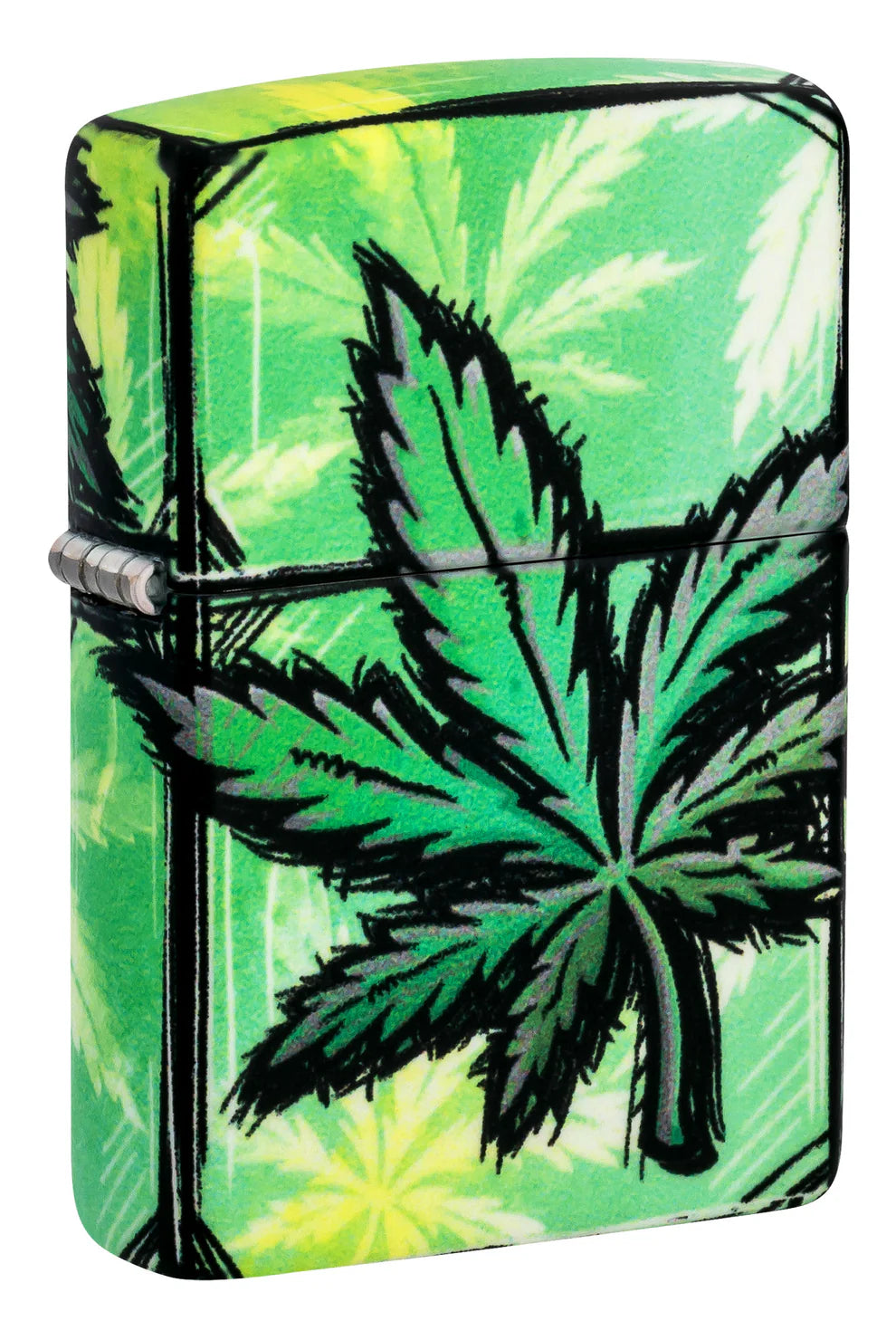 Encendedor Zippo Hojas Cannabis 540 Grados Cod 46253