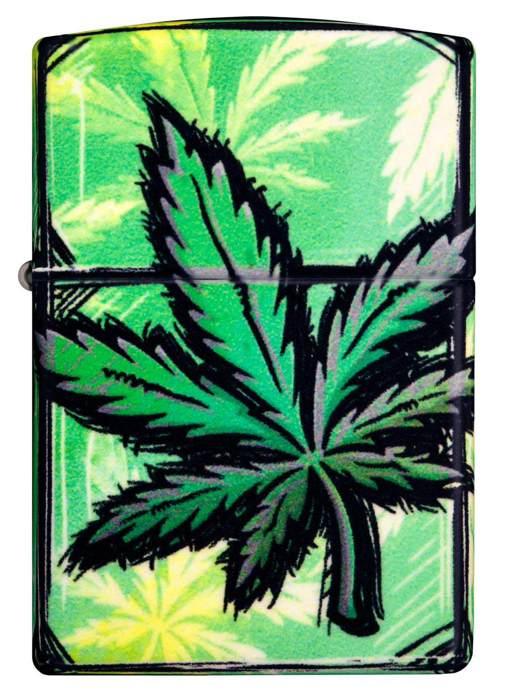 Encendedor Zippo Hojas Cannabis 540 Grados Cod 46253