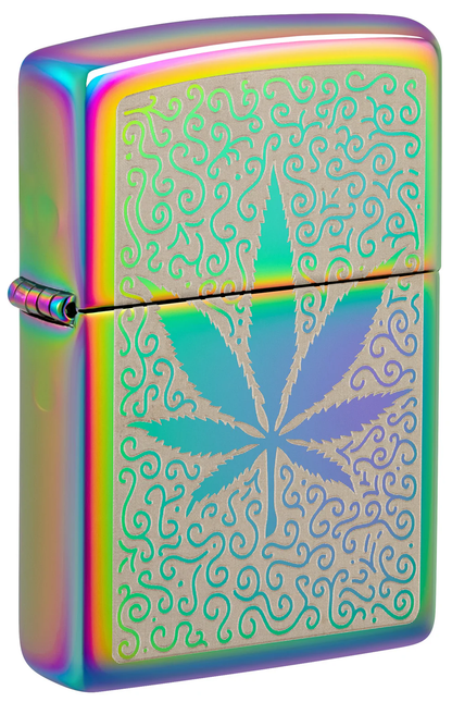 Encendedor Zippo Tornasol Hojas Cannabis Cod 48925